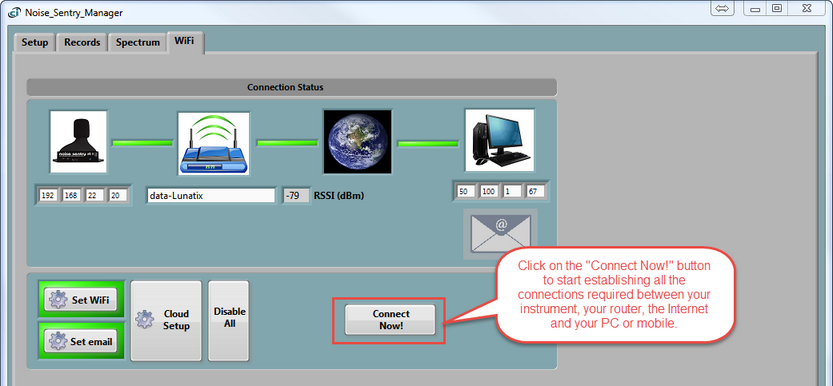 (9f) Noise_Sentry_Manager - Cloud Setup - Connect now button