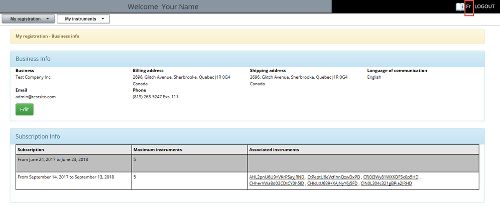 CIDataSolutions - My registration - Language - short