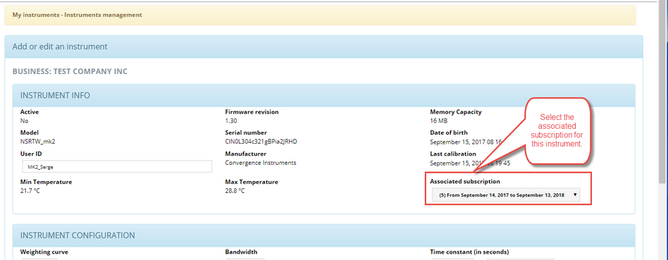 (6) cidatasolutions - Instrument config - Associated subscription field