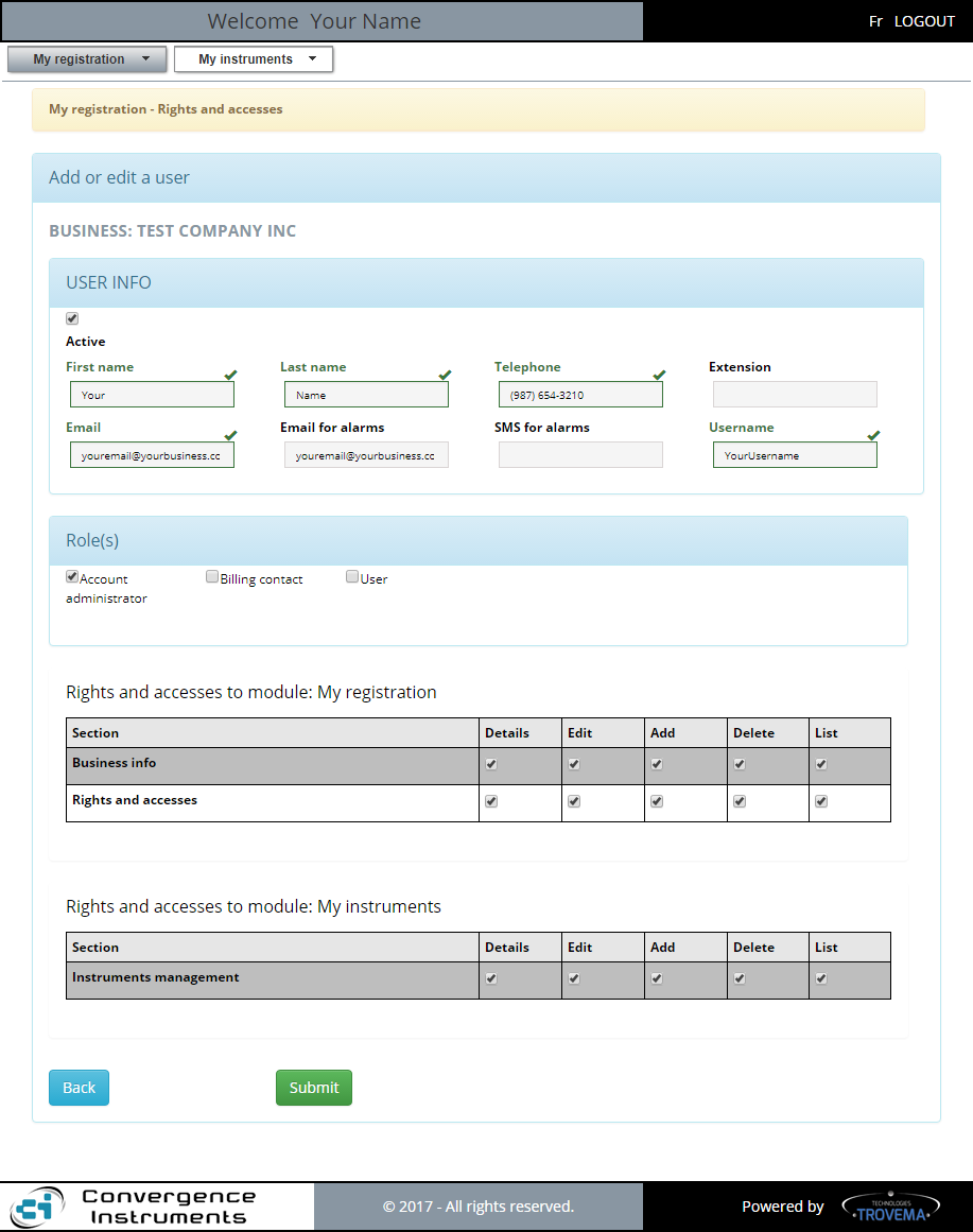 Form4 Rights and accesses - filled